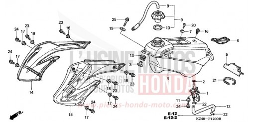 FUEL TANK/SHROUD CR125R3 de 2003